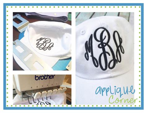 Circle Script Monogram Embroidery Font, Applique Corner