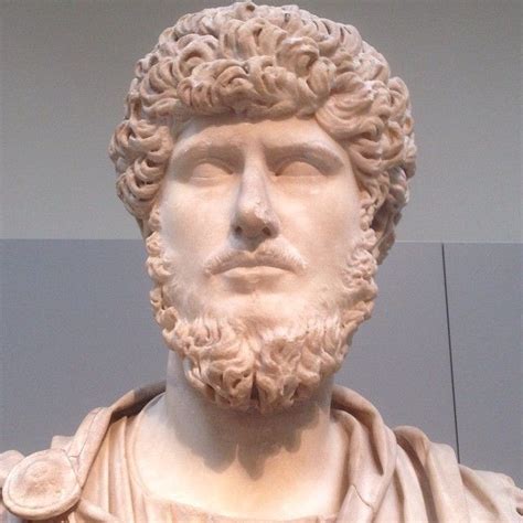 A marble bust of Roman Emperor Lucius Verus, who was co-Emperor with Marcus… Ancient Rome ...