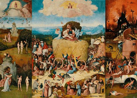 The Haywain Triptych .png Painting by Hieronymus Bosch - Pixels