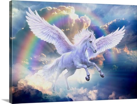 Rainbow Pegasus Wall Art, Canvas Prints, Framed Prints, Wall Peels ...