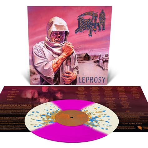 DEATH Leprosy - Vinyl LP (Neon Magenta with Bone White Butterfly Wings ...