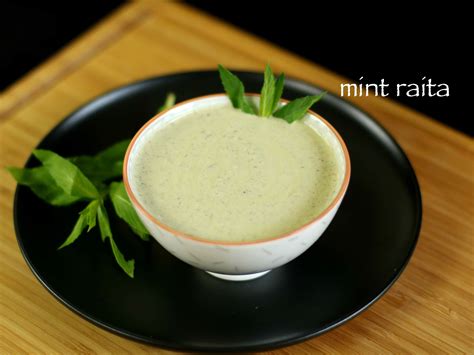 pudina raita recipe | mint raita recipe | mint raita sauce recipe