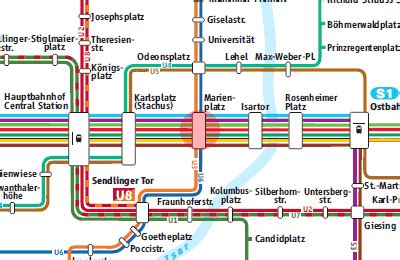 Marienplatz station map - Munich U-Bahn