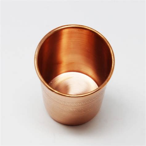 Pure Art Engraved Copper Cup – Set of 2 – 10oz – Vriksha Homeware