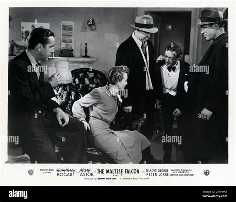 HUMPHREY BOGART MARY ASTOR BARTON MacLANE PETER LORRE and WARD BOND in in THE MALTESE FALCON ...