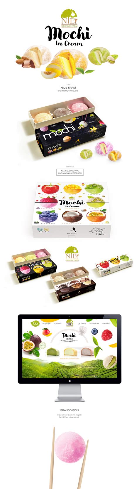 Mochi Ice Cream package / logotype design on Behance