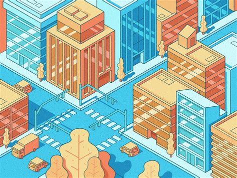 Hand-Drawn Isometric City by Tanner Wayment on Dribbble