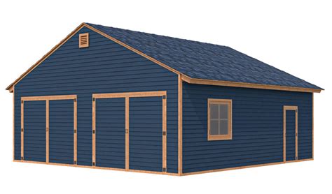 24x24 Garage Shed Plan - Shedplans.org