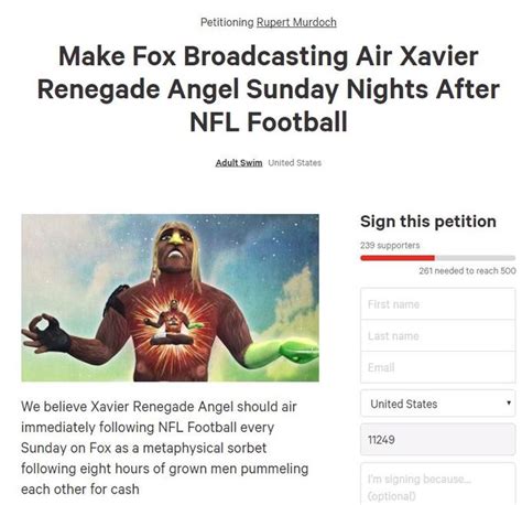 Change.org Petition | Xavier: Renegade Angel | Know Your Meme