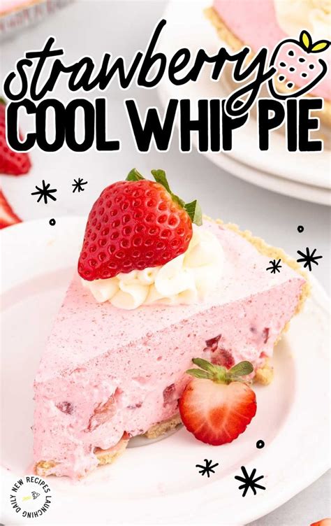 Strawberry Cool Whip Pie in 2023 | Cool whip pies, Strawberry dessert recipes, Strawberry cream pies