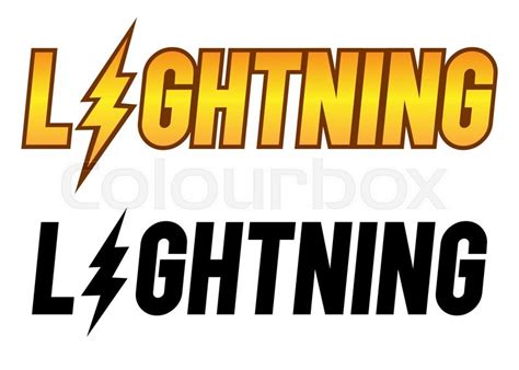 Vector stock of the word lightning, ... | Stock vector | Colourbox