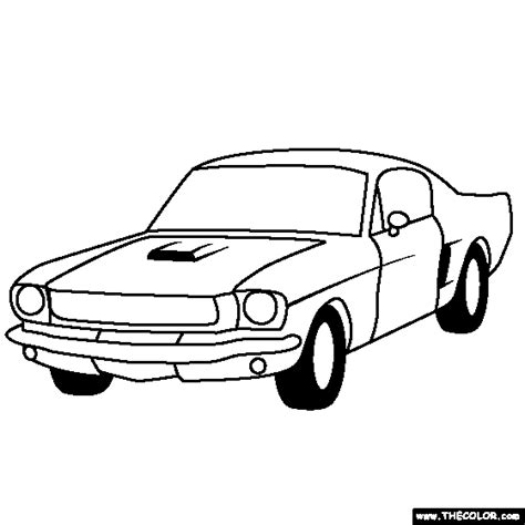 Ford Mustang Car Coloring Pages