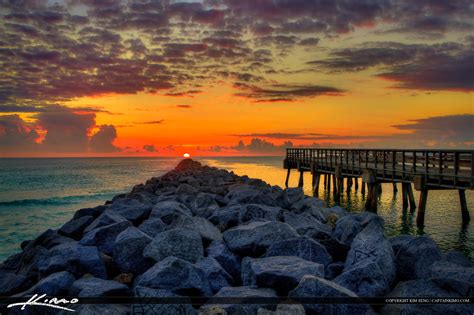 Miami Inlet Sunrise at South Beach Pointe Park | Royal Stock Photo