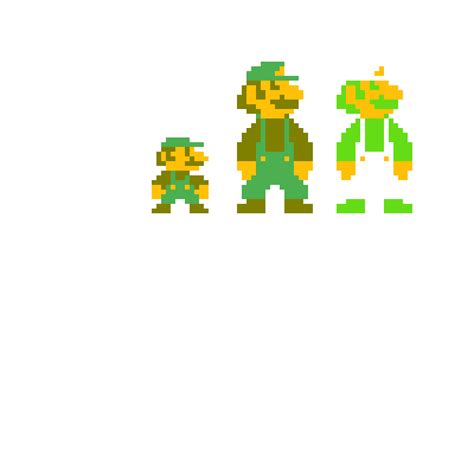 Pixilart - 1985 luigi sprites by Rose-Montallies