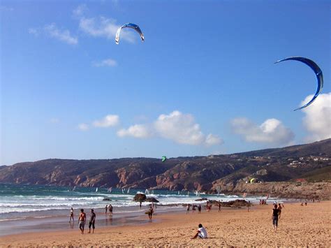 Surfing and Windsurfing in Praia Do Guincho, Portugal