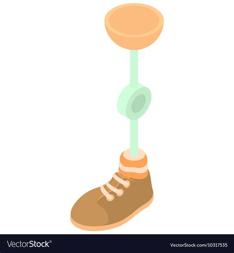 Prosthetic leg icon cartoon style Royalty Free Vector Image