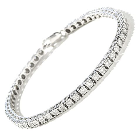 1 CT. T.W. Diamond Tennis Bracelet in Sterling Silver | Zales