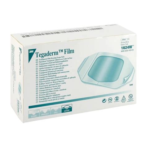 3M 1624W Tegaderm Transparent Film Dressing 6x7cm, Box of 100 – Minerva Medical