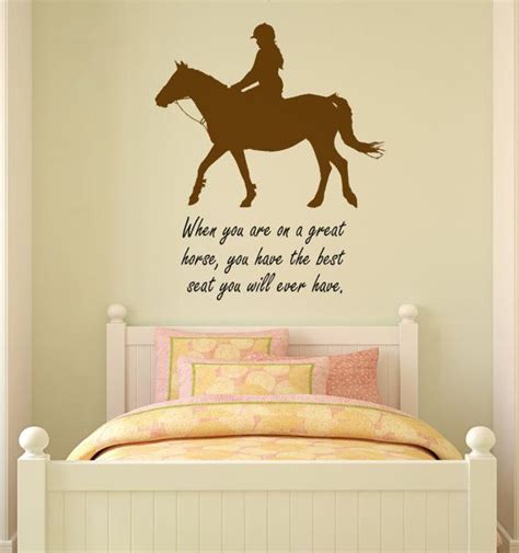 Horse-Horse quote-Horse decal-Quote sticker-Girls room decor-Vinyl wall decal-28 X 33 inches ...