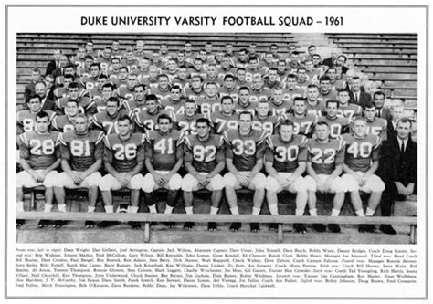 Duke University Varsity Football Team, 1961 | Repository: Du… | Flickr