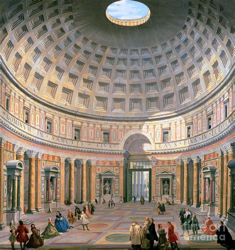 Interior Of The Pantheon Painting by Panini