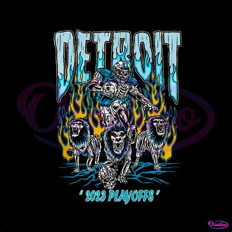 Detroit Lions NFL Football 2023 PLayoffs PNG - Oladino