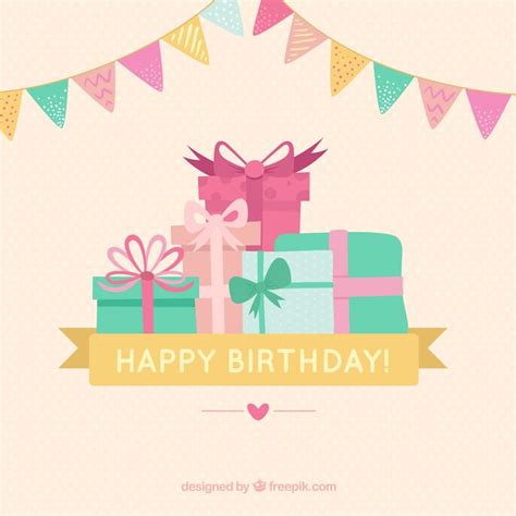 Free Vector | Birthday presents background