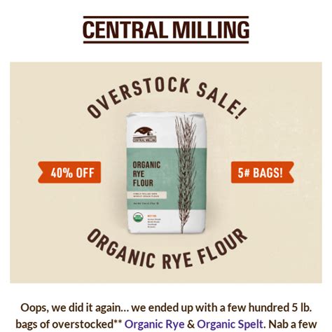 The Central Milling Company Coupon Codes → 25% off (4 Active) July 2022