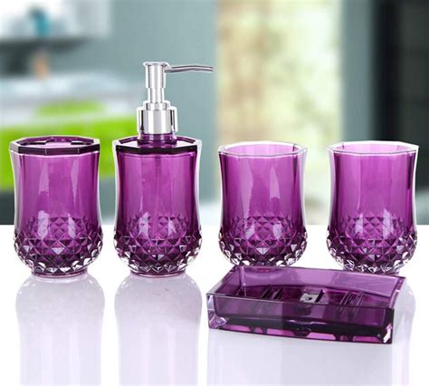 Purple Glass Bathroom Accessories – Semis Online