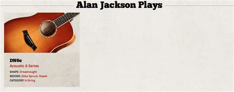 Alan Jackson, Artists of Then, Now & Forever Singer & Guitarist Gear | Equipboard