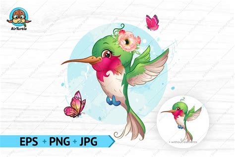 Humming Bird Clipart | Cute Tropical Bird Clipart PNG