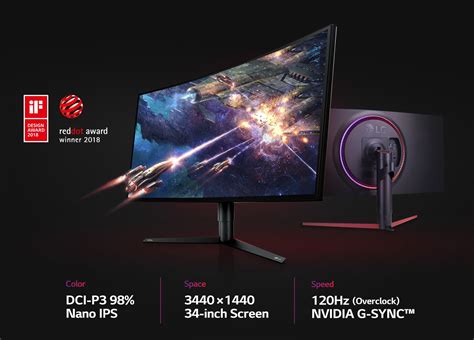 LG 34'' UltraWide Curved Monitor: 34GK950G-B | LG South Africa