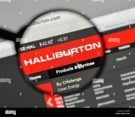 Milan, Italy - August 10, 2017: Halliburton logo on the website homepage Stock Photo - Alamy