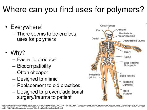 PPT - Polymers: Biomedical Applications PowerPoint Presentation, free ...