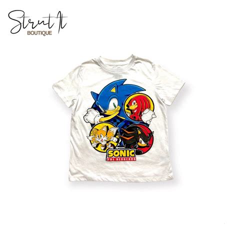 SONIC THE HEDGEHOG White Kids Tshirt, Babies & Kids, Babies & Kids ...