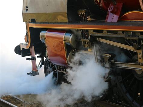 Premium Photo | Smoke emitting from train