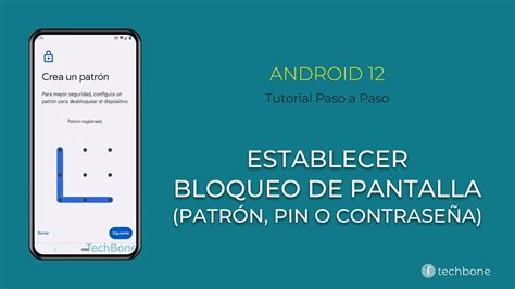 Establecer el Bloqueo de Pantalla con Patrón, PIN o Contraseña [Android 12] - YouTube