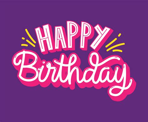 Typography Birthday Vector Art & Graphics | freevector.com