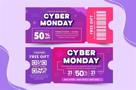 Cyber Monday voucher or coupon design template 13992170 Vector Art at Vecteezy