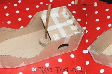 How to make a Pirate Ship from cardboard - easy craft! - Red Ted Art ...