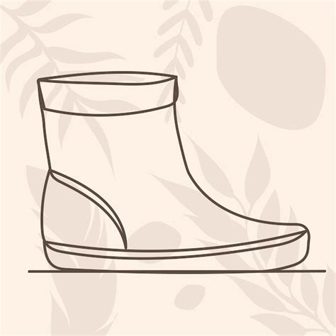 Premium Vector | Boot drawing by one continuous line on abstract vector background