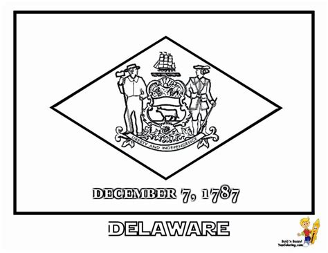 Delaware Flag Coloring Page Beautiful Patriotic State Flag Coloring ...