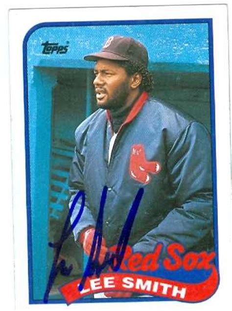 Lee Smith autographed Baseball Card (Boston Red Sox) 1989 Topps #760