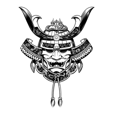 Samurai Mask Tattoo Drawings