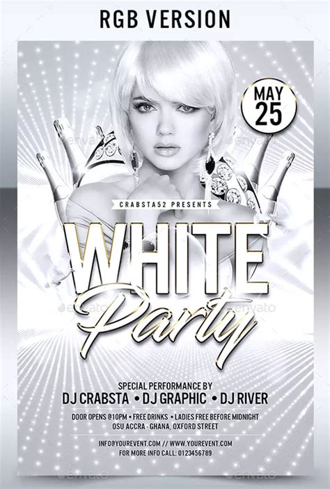 Elegant White Party Free Psd Flyer Template Stockpsd | My XXX Hot Girl