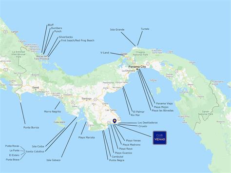 Lugares de Surf en Panamá - Mapa de Surf 2023 - Club Venao