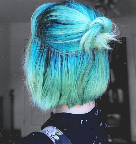 hailey (@treekiddo) Hair Color Pastel, Hair Dye Colors, Cool Hair Color, Coloured Hair, Green ...