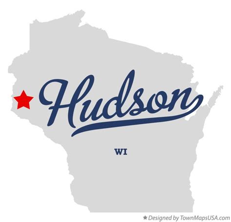 Map of Hudson, WI, Wisconsin