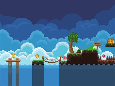 2D Pixel Art Platformer Pack ( Tropical ) by Arludus