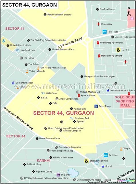 Sector 44 Gurgaon Map